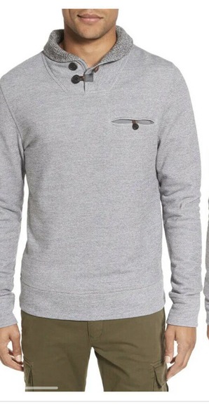 Billy Reid Sweaters | Billy Reid Shawl Collar Shiloh Gray Pullover Small | Color: Gray | Size: S | Pacnorthbestie's Closet